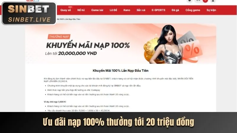 Ưu đãi thưởng chào mừng thành viên mới